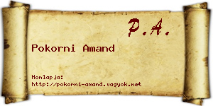 Pokorni Amand névjegykártya